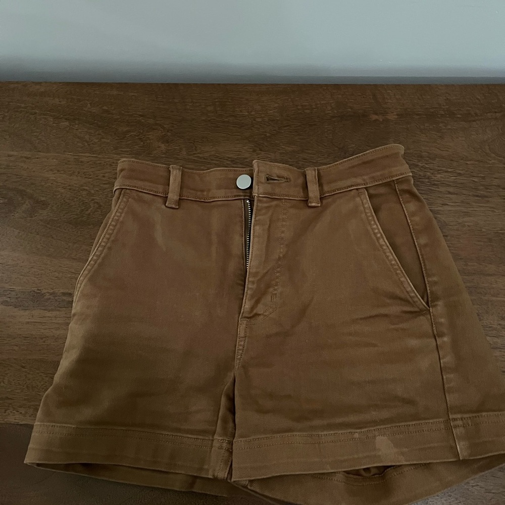 Everlane Tan High Waist Shorts Versatile Style